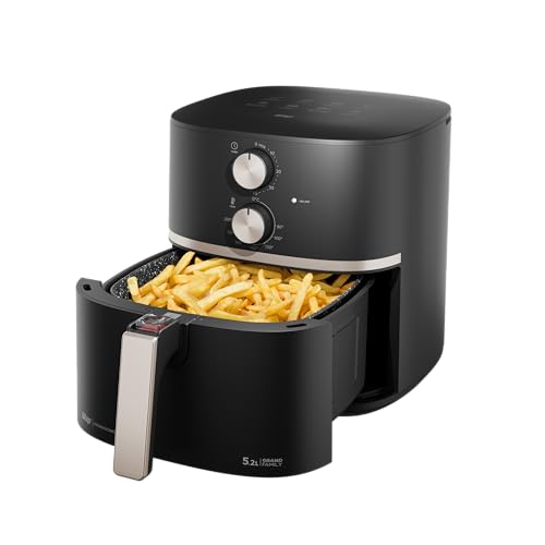 Fritadeira Elétrica WAP Air Fryer Grand Family 5,2L - Preto e Cinza