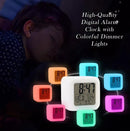 Relógio Despertador Digital de Mesa Led Colorido