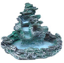 Fonte agua cascata média esverdeada em resina 01023