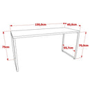 Escrivaninha Trevalla Kuadra Me150-E10 Industrial 150cm Preto Onix