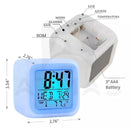 Relógio Despertador Digital de Mesa Led Colorido