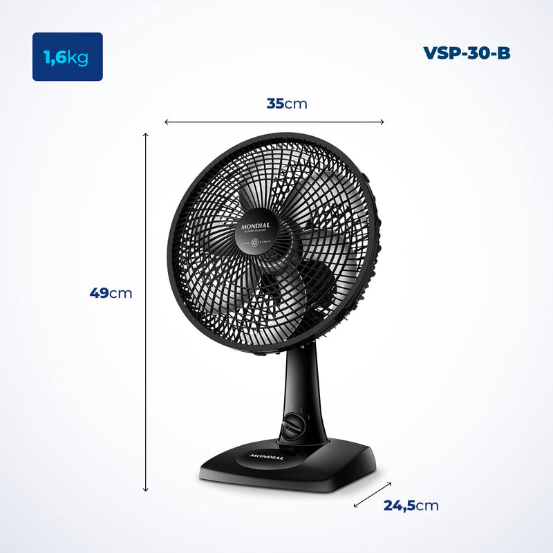 Ventilador de Mesa MONDIAL 110v 30cm