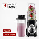 Personal Blender, Mondial, Preto/Prata, 300W, 220V