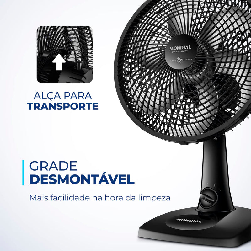 Ventilador de Mesa MONDIAL 110v 30cm