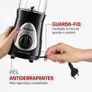 Personal Blender, Mondial, Preto/Prata, 300W, 220V